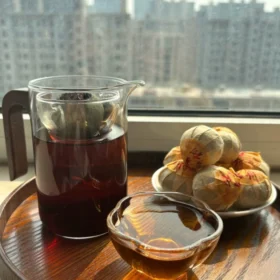 350ml Xiao Qing Gan Glass Teapot with Strainer