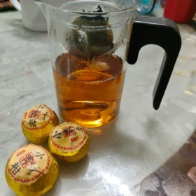 350ml Xiao Qing Gan Glass Teapot with Strainer