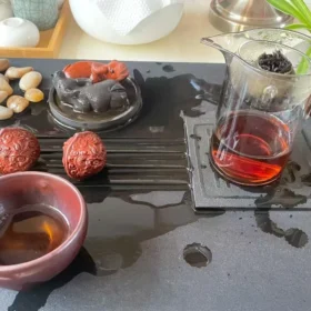 350ml Xiao Qing Gan Glass Teapot with Strainer