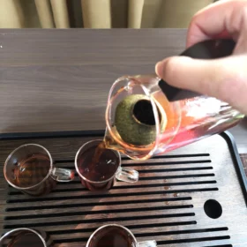 350ml Xiao Qing Gan Glass Teapot with Strainer