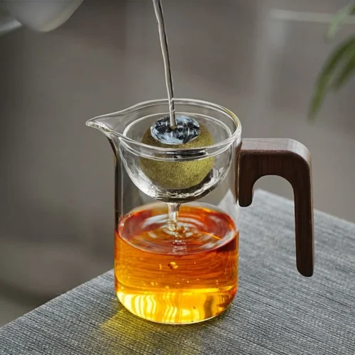 350ml Xiao Qing Gan Glass Teapot with Strainer - Image 5