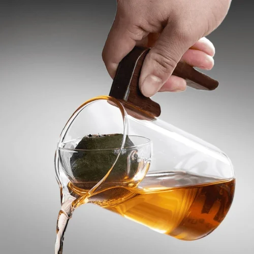 350ml Xiao Qing Gan Glass Teapot with Strainer - Image 2