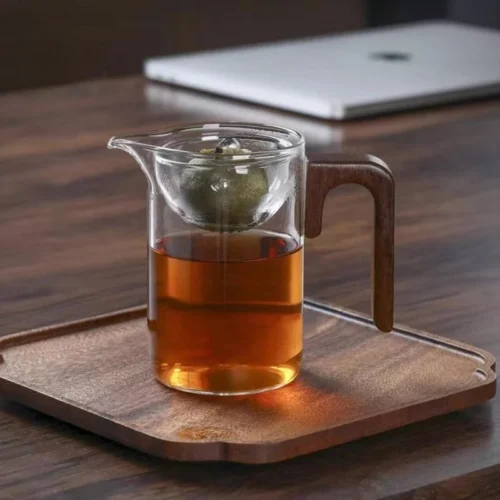 350ml Xiao Qing Gan Glass Teapot with Strainer - Image 7