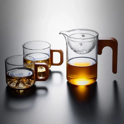 350ml Xiao Qing Gan Glass Teapot with Strainer - Image 8