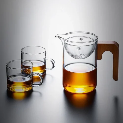 350ml Xiao Qing Gan Glass Teapot with Strainer - Image 9